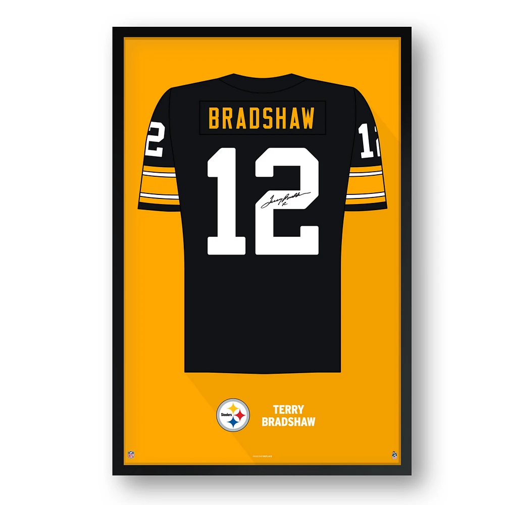 Terry Bradshaw Pittsburgh Steelers Framed 14" x 20" Retired Jersey Art Print