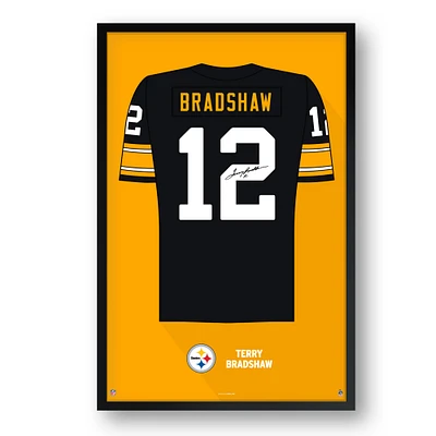 Terry Bradshaw Pittsburgh Steelers Framed 14" x 20" Retired Jersey Art Print