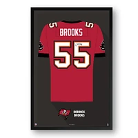 Derrick Brooks Tampa Bay Buccaneers Framed 14" x 20" Retired Jersey Art Print