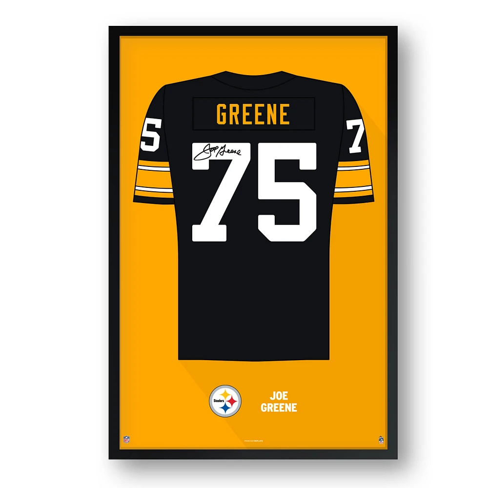 Joe Greene Pittsburgh Steelers Framed 27" x 39" Retired Jersey Art Print