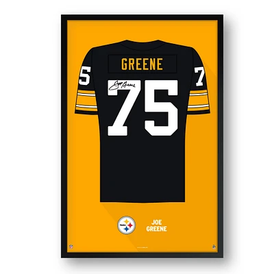 Joe Greene Pittsburgh Steelers Framed 27" x 39" Retired Jersey Art Print
