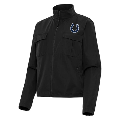 Women's Antigua Indianapolis Colts Even Par Full-Zip Jacket