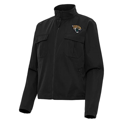 Women's Antigua Jacksonville Jaguars Even Par Full-Zip Jacket