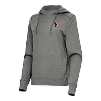 Women's Antigua Heather Houston Texans Justice Pullover Hoodie