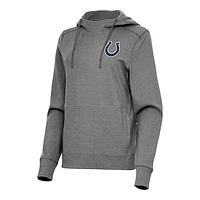 Women's Antigua Heather Indianapolis Colts Justice Pullover Hoodie
