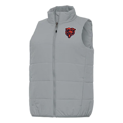 Women's Antigua  Gray Chicago Bears Experience Full-Zip Vest