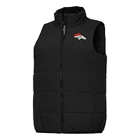 Women's Antigua  Black Denver Broncos Experience Full-Zip Vest