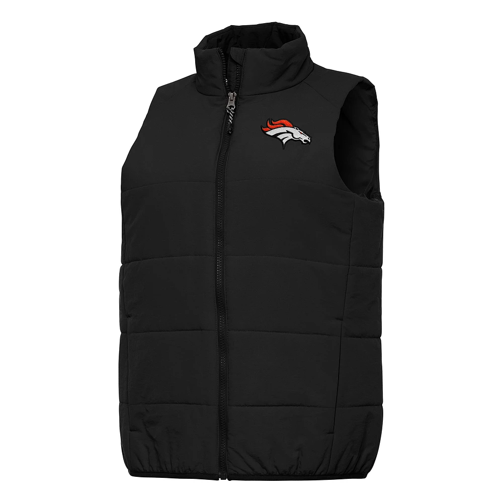 Women's Antigua Black Denver Broncos Experience Full-Zip Vest