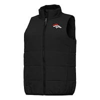 Women's Antigua  Black Denver Broncos Experience Full-Zip Vest