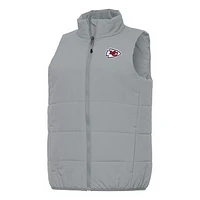 Women's Antigua  Gray Kansas City Chiefs Experience Full-Zip Vest