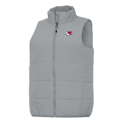 Women's Antigua  Gray Kansas City Chiefs Experience Full-Zip Vest