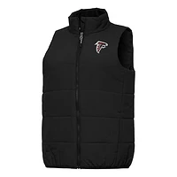Women's Antigua  Black Atlanta Falcons Experience Full-Zip Vest