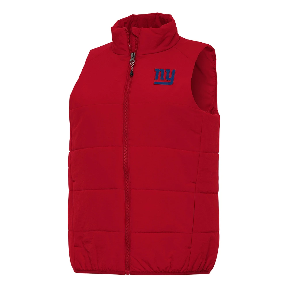 Women's Antigua Red New York Giants Experience Full-Zip Vest