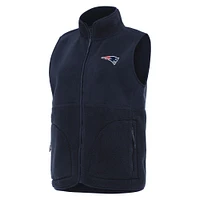 Women's Antigua  Navy New England Patriots Nostalgic Full-Zip Vest