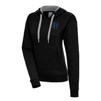 Women's Antigua  Black Houston Texans Victory Pullover Hoodie