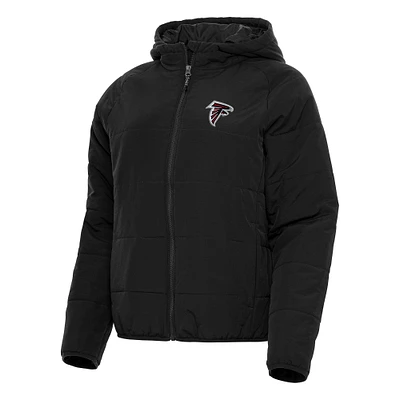 Women's Antigua  Black Atlanta Falcons Universe Full-Zip Hoodie Jacket