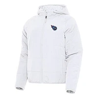 Women's Antigua  White Tennessee Titans  Universe Full-Zip Hoodie Jacket