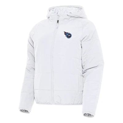 Women's Antigua  White Tennessee Titans  Universe Full-Zip Hoodie Jacket
