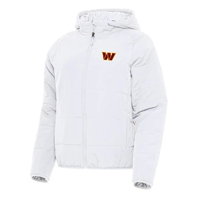 Women's Antigua  White Washington Commanders  Universe Full-Zip Hoodie Jacket