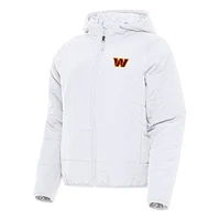 Women's Antigua  White Washington Commanders  Universe Full-Zip Hoodie Jacket
