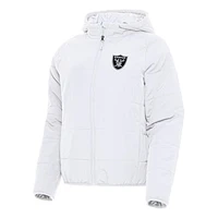 Women's Antigua  White Las Vegas Raiders  Universe Full-Zip Hoodie Jacket