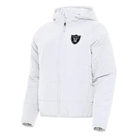 Women's Antigua  White Las Vegas Raiders  Universe Full-Zip Hoodie Jacket