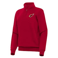 Women's Antigua  Cardinal Arizona Cardinals Victory Quarter-Zip Top