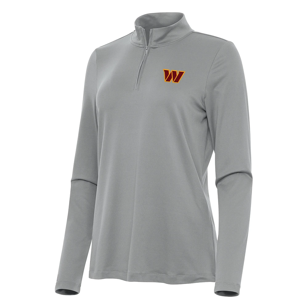 Women's Antigua Washington Commanders Reprocess Quarter-Zip Top