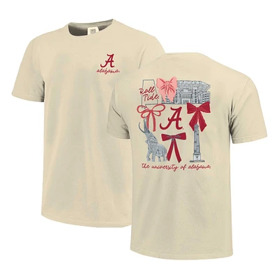 Unisex Image One Natural Alabama Crimson Tide Comfort Colors Coquette T-Shirt