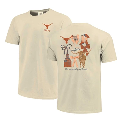 Unisex Image One Natural Texas Longhorns Comfort Colors Coquette T-Shirt