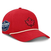 Men's Fanatics Red Canada 2025 4 Nations Face-Off A-Frame Adjustable Hat