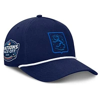 Men's Fanatics Navy Finland 2025 4 Nations Face-Off A-Frame Adjustable Hat