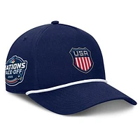 Men's Fanatics Navy USA 2025 4 Nations Face-Off A-Frame Adjustable Hat