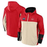 Men's Fanatics Red/Natural Canada 2025 4 Nations Face-Off Crash the Net Full-Zip Jacket