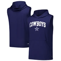 Men's MSX by Michael Strahan Navy Dallas Cowboys Action Sleeveless Pullover Hoodie