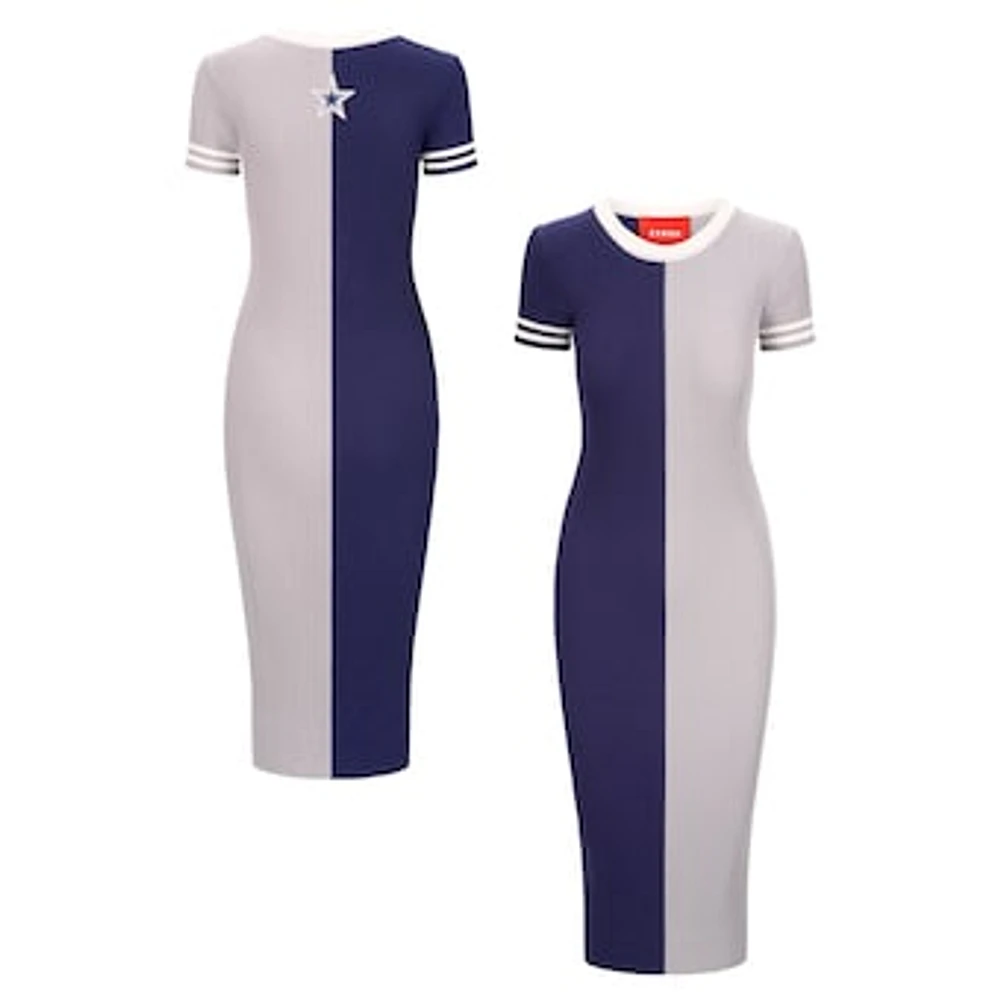 Women's STAUD  Navy/Silver Dallas Cowboys Colleen Dress