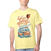 Men's Margaritaville Yellow Baltimore Orioles Bus Waves Graphic T-Shirt