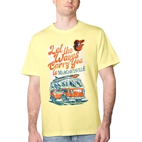 Men's Margaritaville Yellow Baltimore Orioles Bus Waves Graphic T-Shirt