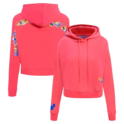 Women's Freeze Max  Pink Mickey & Friends Minnie and Daisy Cropped Pullover Hoodie