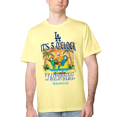 Men's Margaritaville Yellow Los Angeles Dodgers Five O'Clock Graphic T-Shirt