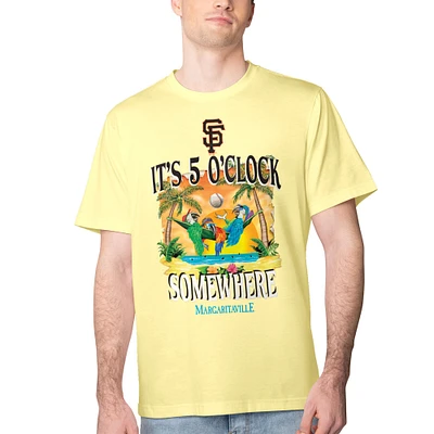 Men's Margaritaville Yellow San Francisco Giants Five O'Clock Graphic T-Shirt