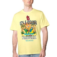 Men's Margaritaville Yellow St. Louis Cardinals Five O'Clock Graphic T-Shirt