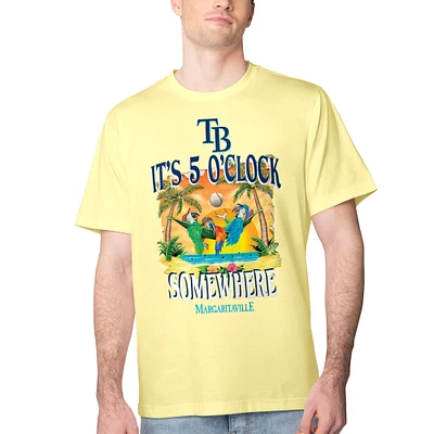 Men's Margaritaville Yellow Tampa Bay Rays Five O'Clock Graphic T-Shirt