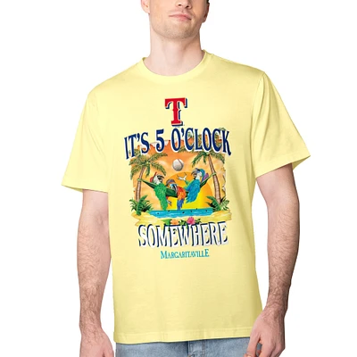 Men's Margaritaville Yellow Texas Rangers Five O'Clock Graphic T-Shirt