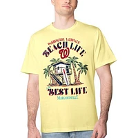 Men's Margaritaville Yellow Washington Nationals Beach Hut Graphic T-Shirt