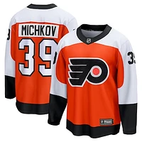 Men's Fanatics Matvei Michkov Orange Philadelphia Flyers Home Premier Breakaway Player Jersey