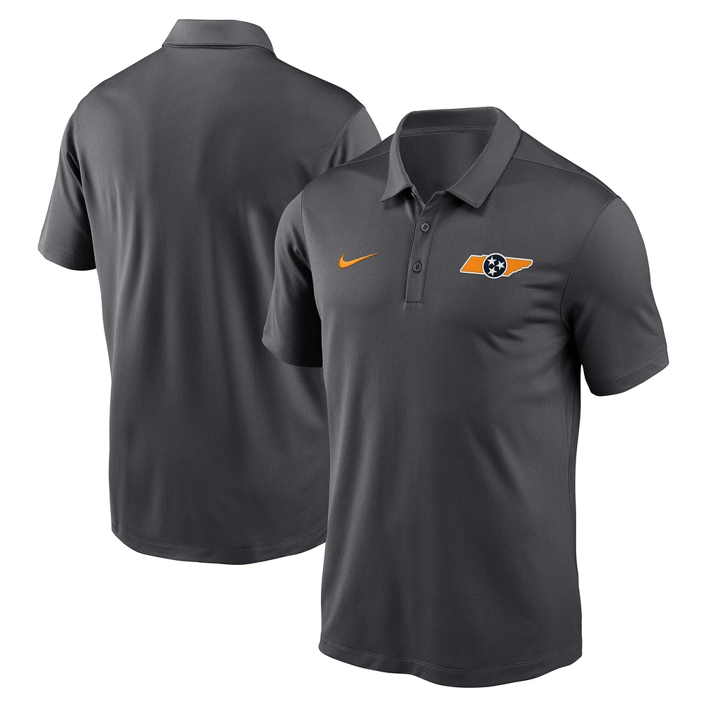 Men's Nike  Anthracite Tennessee Volunteers Franchise Polo