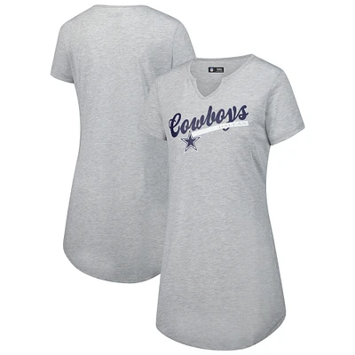 Women's Concepts Sport Gray Dallas Cowboys Petition Knit Nightshirt