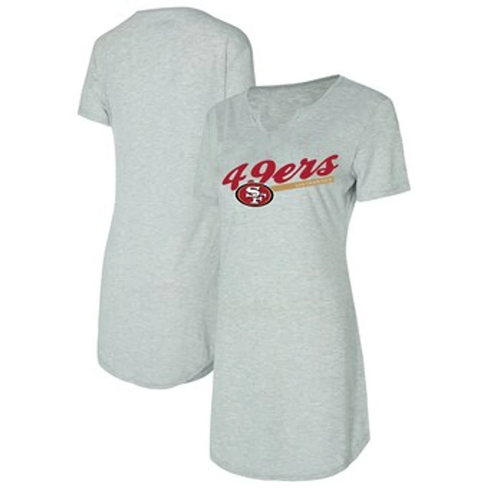 Women's Concepts Sport Gray San Francisco 49ers Petition Knit Nightshirt