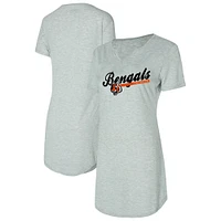 Women's Concepts Sport Gray Cincinnati Bengals Petition Knit Nightshirt